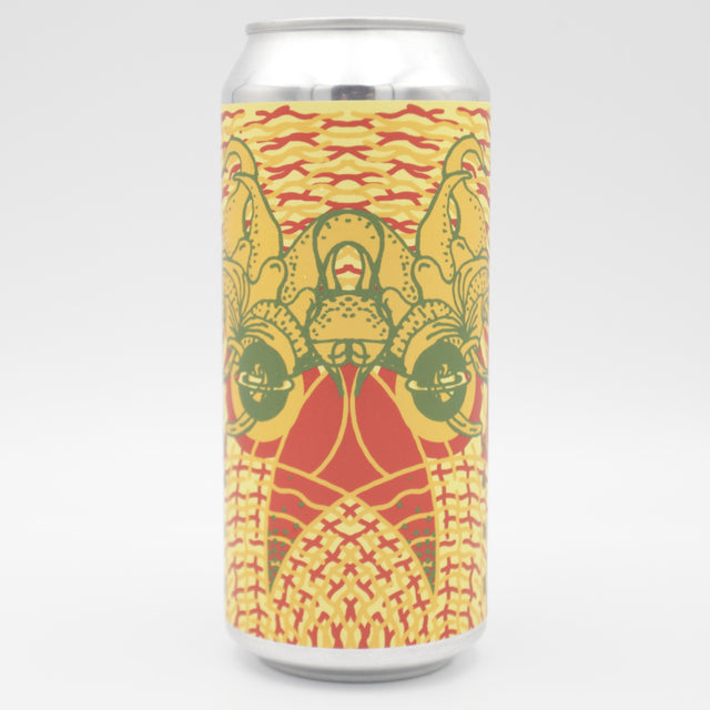 This is a can of Tired Hands / Omnipollo - Mango Double Milkshake IPA - 9.7% (473ml). It is a Triple IPA craft beer available to buy from Ghost Whale, voted London's best craft beer shop.