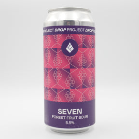 This is a can of Drop Project - Seven - 5.5% (440ml). It is a Sour craft beer available to buy from Ghost Whale, voted London's best craft beer shop.