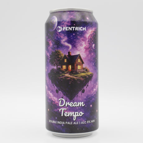 This is a can of Pentrich - Dream Tempo - 8% (440ml). It is a Double IPA craft beer available to buy from Ghost Whale, voted London's best craft beer shop.