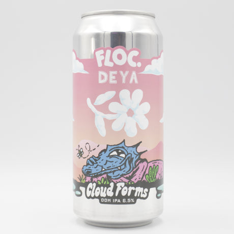 This is a can of Floc / DEYA - Cloud Forms: DDH IPA - 6.5% (440ml). It is a IPA craft beer available to buy from Ghost Whale, voted London's best craft beer shop.