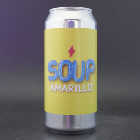 This is a can of Garage Beer Co - Soup: Amarillo - 7% (440ml). It is a IPA craft beer available to buy from Ghost Whale, voted London's best craft beer shop.