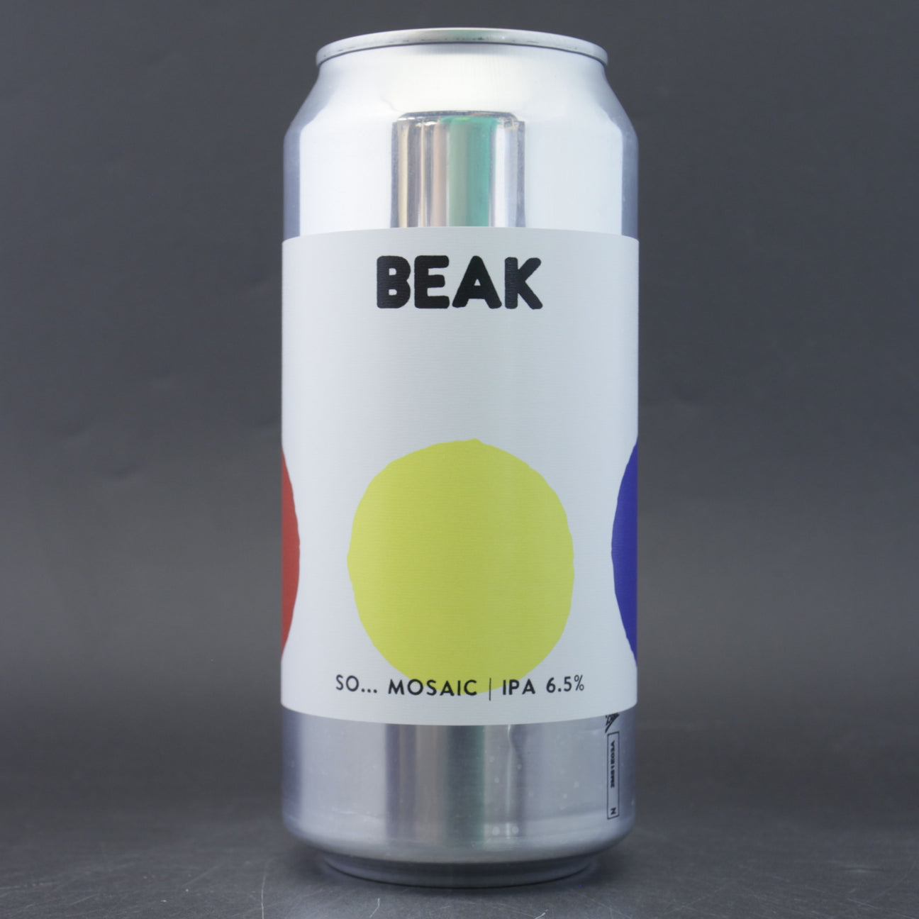 This is a can of Beak Brewery - So... Mosaic - 6.5% (440ml). It is a IPA craft beer available to buy from Ghost Whale, voted London's best craft beer shop.
