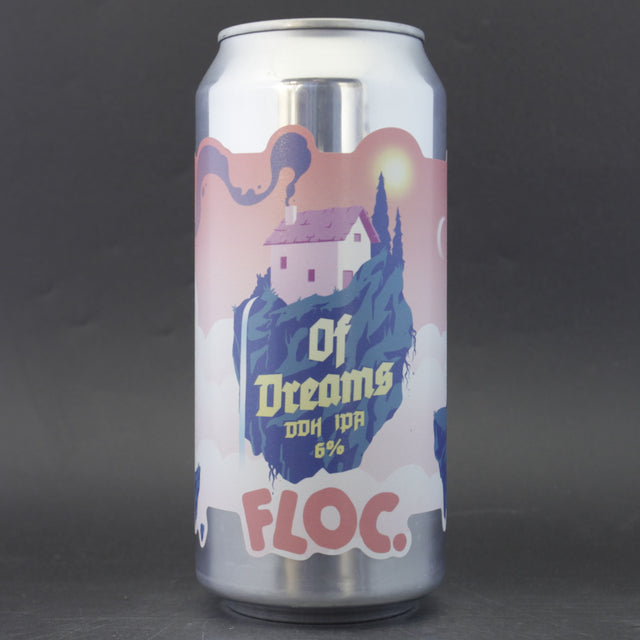 This is a can of Floc - Of Dreams - 6% (440ml). It is a IPA craft beer available to buy from Ghost Whale, voted London's best craft beer shop.