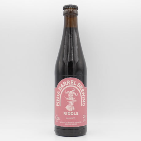 This is a bottle of Pinta - Riddle (2026) - 15% (330ml). It is a Belgian Style craft beer available to buy from Ghost Whale, voted London's best craft beer shop.