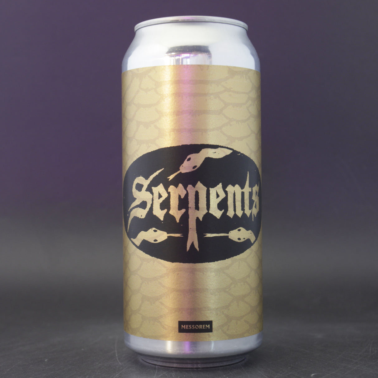 This is a can of Messorem / Badlands - Serpents XTRM TURBO  - 8.2% (473ml). It is a Double IPA craft beer available to buy from Ghost Whale, voted London's best craft beer shop.