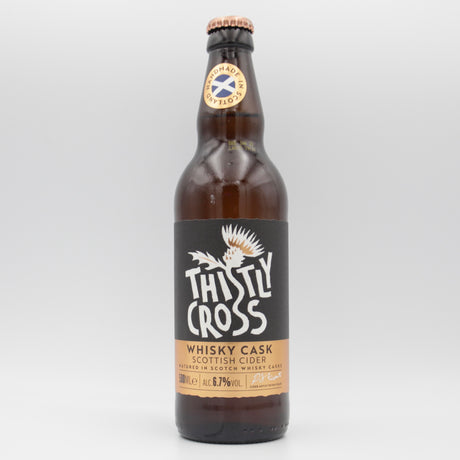 This is a bottle of Thistly Cross - Whisky Cask Cider - 6.7% (500ml). It is a  craft cider available to buy from Ghost Whale, voted London's best craft beer shop.