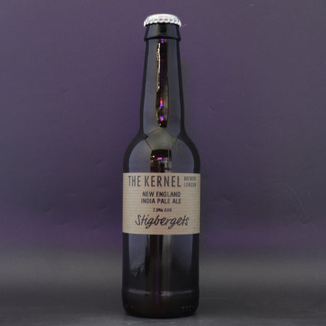 This is a bottle of The Kernel / Stigbergets - New England IPA - 7% (330ml). It is a IPA craft beer available to buy from Ghost Whale, voted London's best craft beer shop.