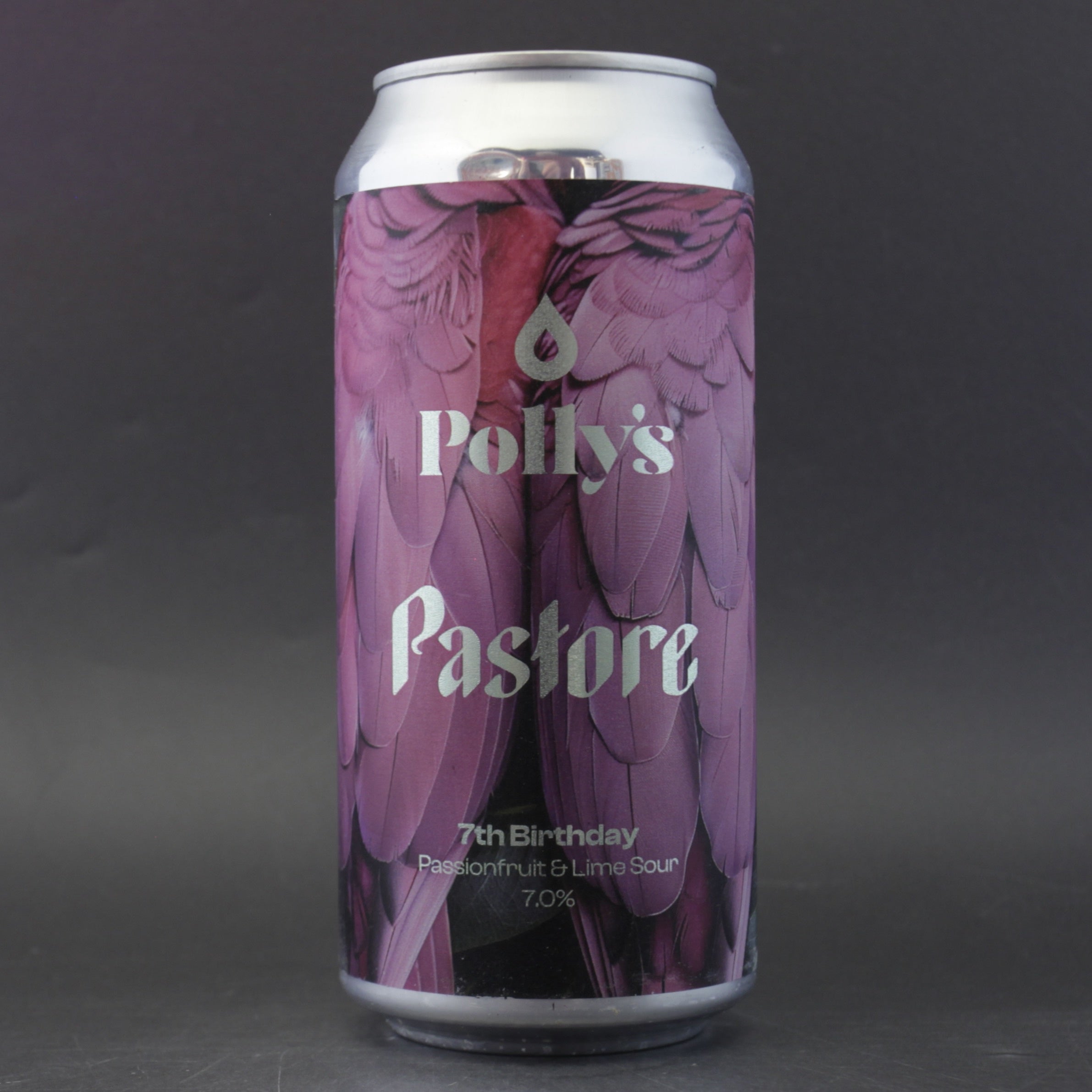 Polly's Brew Co  Pastore - 7th Birthday: Passionfruit & Lime Sour - 7% (440ml) - Ghost Whale