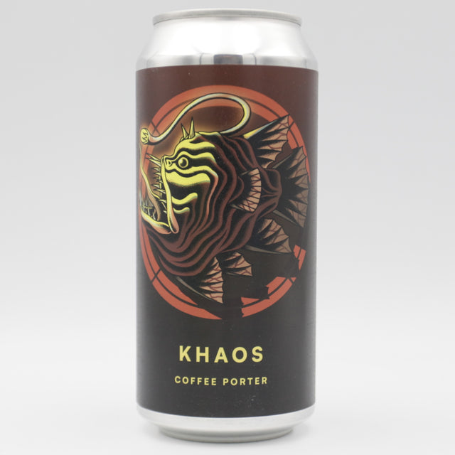 This is a can of Otherworld - Khaos - 4% (440ml). It is a Stout / Porter craft beer available to buy from Ghost Whale, voted London's best craft beer shop.
