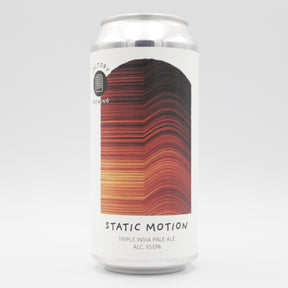 This is a can of Factory Brewing - Static Motion - 10% (440ml). It is a Triple IPA craft beer available to buy from Ghost Whale, voted London's best craft beer shop.