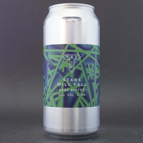 This is a can of Track - Stars Will Fall - 4.9% (440ml). It is a Traditional English Ale craft beer available to buy from Ghost Whale, voted London's best craft beer shop.