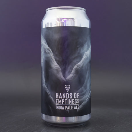 This is a can of Azvex - Hands of Emptiness - 7% (440ml). It is a IPA craft beer available to buy from Ghost Whale, voted London's best craft beer shop.