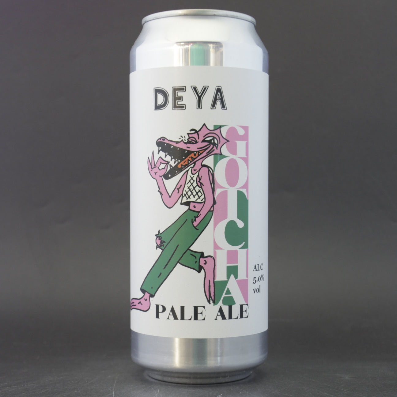 This is a can of DEYA - Gotcha - 5% (500ml). It is a Pale Ale craft beer available to buy from Ghost Whale, voted London's best craft beer shop.