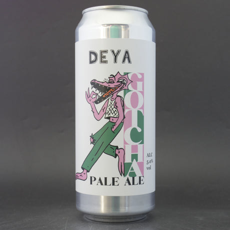 This is a can of DEYA - Gotcha - 5% (500ml). It is a Pale Ale craft beer available to buy from Ghost Whale, voted London's best craft beer shop.