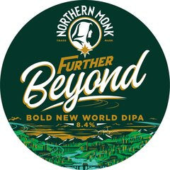 This is a crowler of CROWLER - Northern Monk - Further Beyond - 8.4% (500ml). It is a Double IPA craft beer available to buy from Ghost Whale, voted London's best craft beer shop.