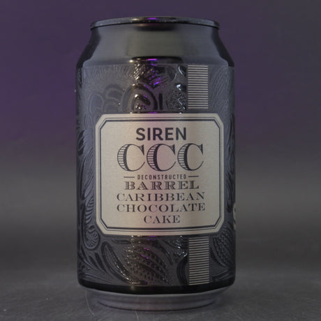 This is a can of Siren - Deconstructed Barrel Aged Chocolate Cake - 8.4% (330ml). It is a Stout / Porter craft beer available to buy from Ghost Whale, voted London's best craft beer shop.