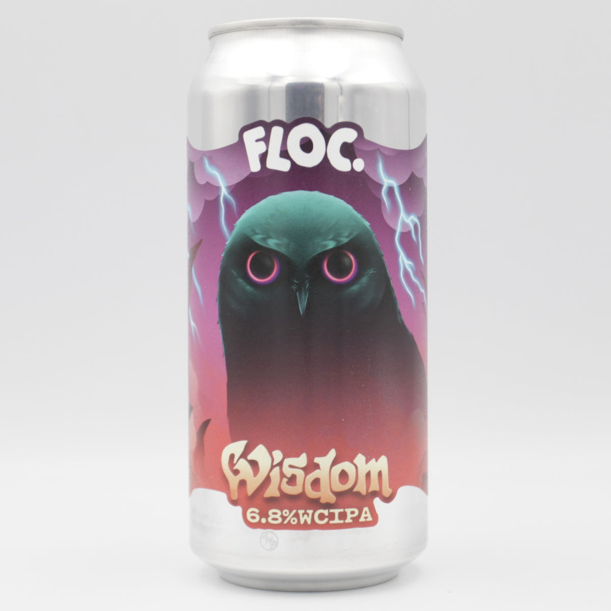 This is a can of Floc - Wisdom - 6.8% (440ml). It is a IPA craft beer available to buy from Ghost Whale, voted London's best craft beer shop.