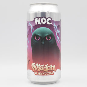 This is a can of Floc - Wisdom - 6.8% (440ml). It is a IPA craft beer available to buy from Ghost Whale, voted London's best craft beer shop.