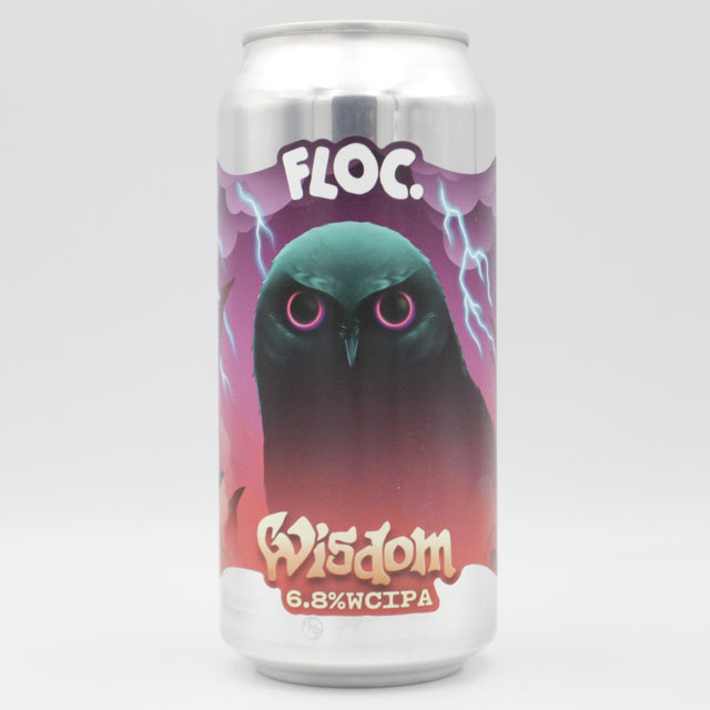 This is a can of Floc - Wisdom - 6.8% (440ml). It is a IPA craft beer available to buy from Ghost Whale, voted London's best craft beer shop.