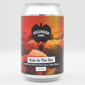 This is a can of Ascension - Hide In The Sky - 3.8% (330ml). It is a  craft cider available to buy from Ghost Whale, voted London's best craft beer shop.