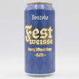 This is a can of Donzoko - Fest Weisse - 5.2% (440ml). It is a Wit / Wheat craft beer available to buy from Ghost Whale, voted London's best craft beer shop.