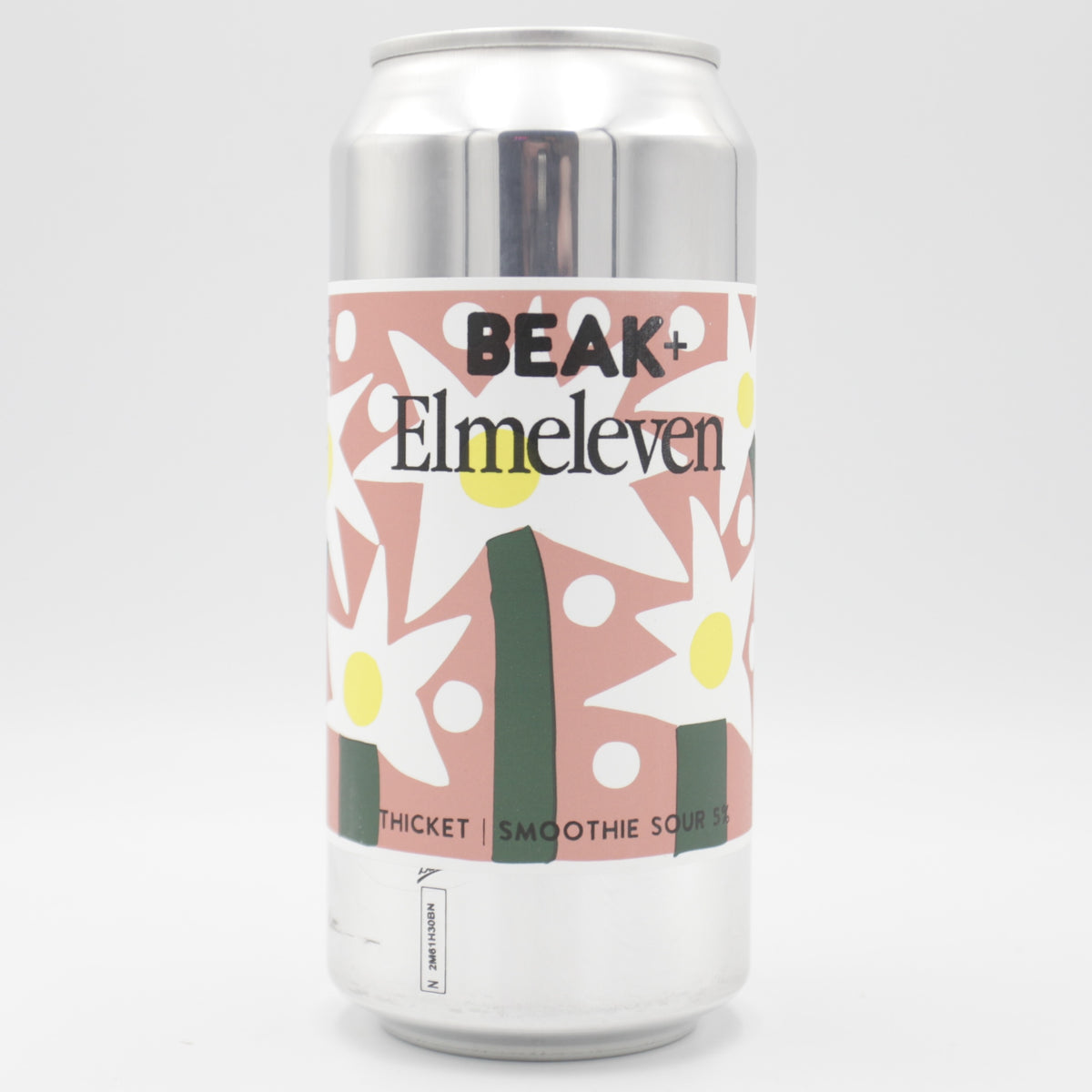 This is a can of Beak / Elmeleven - Thicket - 5% (440ml). It is a Sour craft beer available to buy from Ghost Whale, voted London's best craft beer shop.