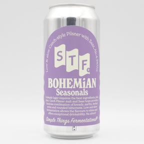 This is a can of Simple Things Fermentations - Bohemian - 4.3% (440ml). It is a Lager / Pilsner / Kölsch craft beer available to buy from Ghost Whale, voted London's best craft beer shop.