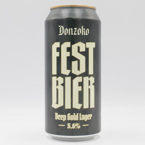 This is a can of Donzoko - Festbier 2026 - 5.6% (440ml). It is a Lager / Pilsner / Kölsch craft beer available to buy from Ghost Whale, voted London's best craft beer shop.