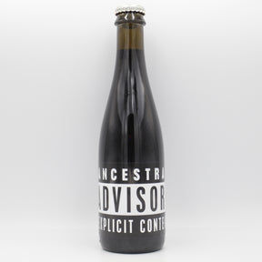 This is a bottle of Omnipollo - Ancestral Advisory - 11% (375ml). It is a Imperial Stout / Porter craft beer available to buy from Ghost Whale, voted London's best craft beer shop.