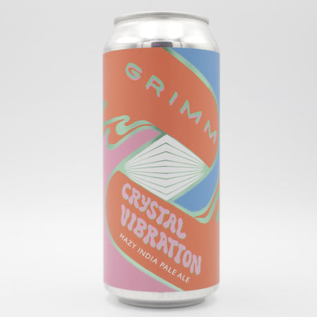 This is a can of Grimm Artisanal Ales - Crystal Vibration - 7% (473ml). It is a IPA craft beer available to buy from Ghost Whale, voted London's best craft beer shop.