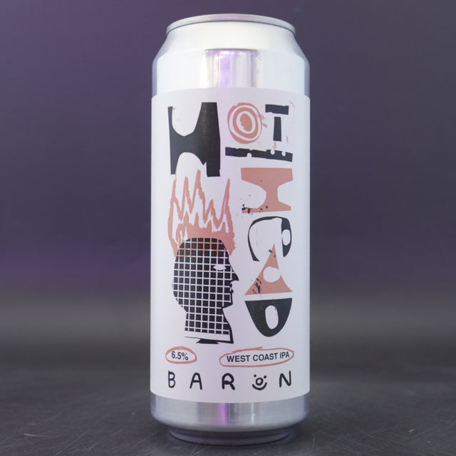 This is a can of Baron - Hot Head - 6.5% (500ml). It is a IPA craft beer available to buy from Ghost Whale, voted London's best craft beer shop.