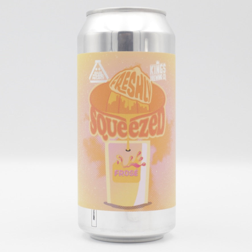 This is a can of Glass Pyramid Project / Kings - Freshly Squeezed: Frosé - 7% (440ml). It is a Sour craft beer available to buy from Ghost Whale, voted London's best craft beer shop.
