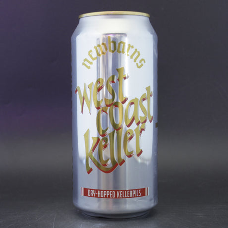 This is a can of Newbarns - West Coast Keller - 5% (440ml). It is a Lager / Pilsner / Kölsch craft beer available to buy from Ghost Whale, voted London's best craft beer shop.