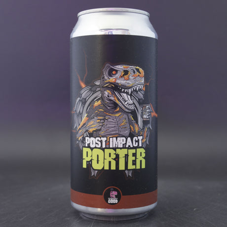 This is a can of Staggeringly Good - Post Impact Porter - 5.4% (440ml). It is a Stout / Porter craft beer available to buy from Ghost Whale, voted London's best craft beer shop.