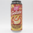 This is a can of Funky Fluid - Gelato: Blood Orange & Peach Coconut Panna Cotta - 5.5% (500ml). It is a Sour craft beer available to buy from Ghost Whale, voted London's best craft beer shop.