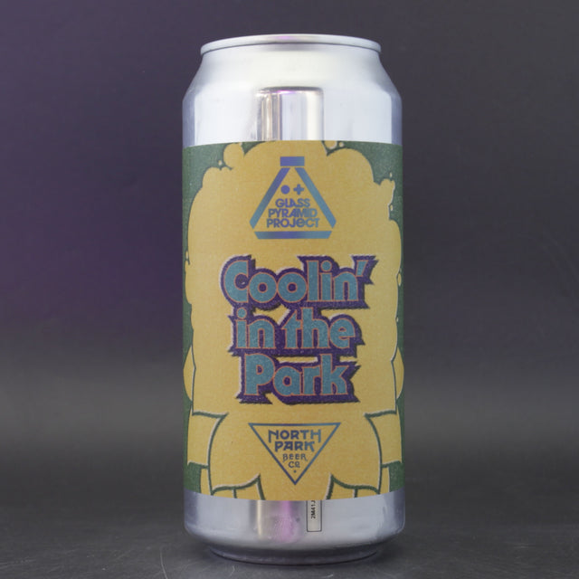 This is a can of Coolhead Brew / North Park - Coolin' In The Park - 10% (440ml). It is a Triple IPA craft beer available to buy from Ghost Whale, voted London's best craft beer shop.