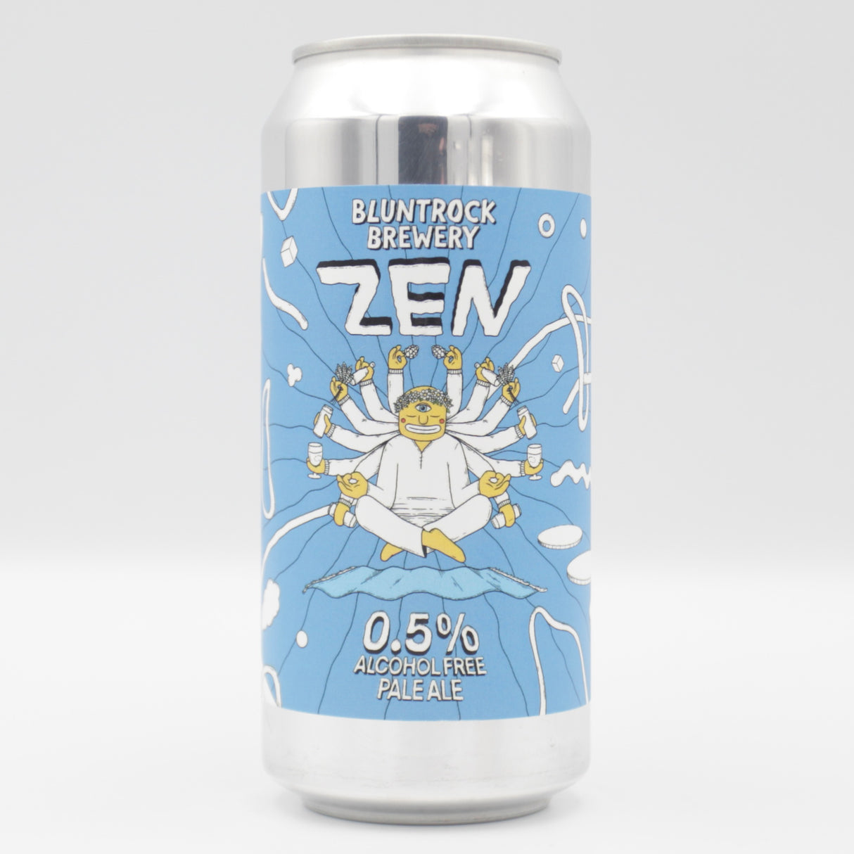 This is a can of Bluntrock - Zen - 0.5% (440ml). It is a Pale Ale craft beer available to buy from Ghost Whale, voted London's best craft beer shop.