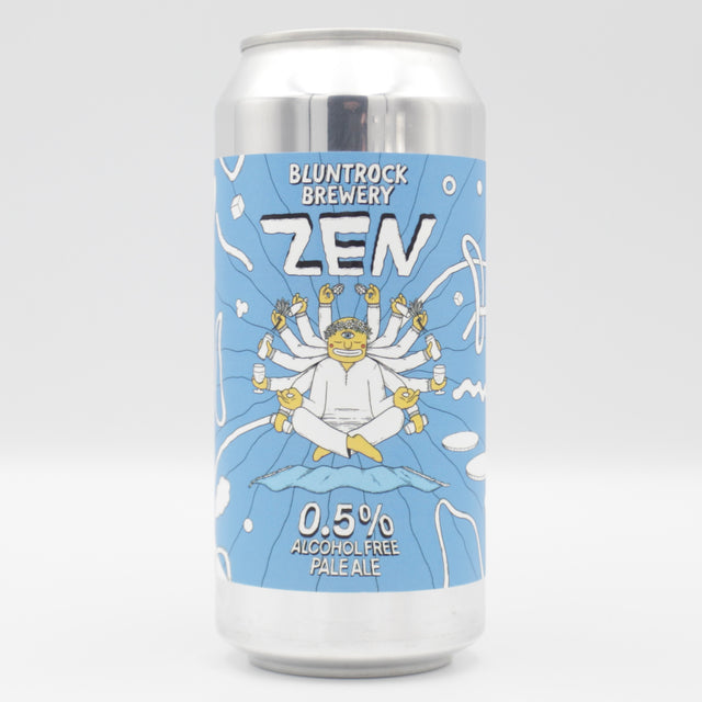 This is a can of Bluntrock - Zen - 0.5% (440ml). It is a Pale Ale craft beer available to buy from Ghost Whale, voted London's best craft beer shop.