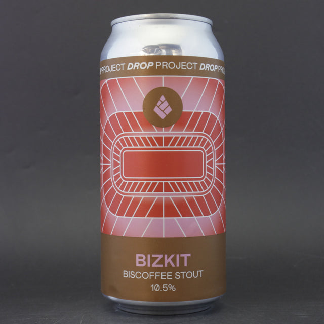 This is a can of Drop Project - Bizkit - 10.5% (440ml). It is a Imperial Stout / Porter craft beer available to buy from Ghost Whale, voted London's best craft beer shop.