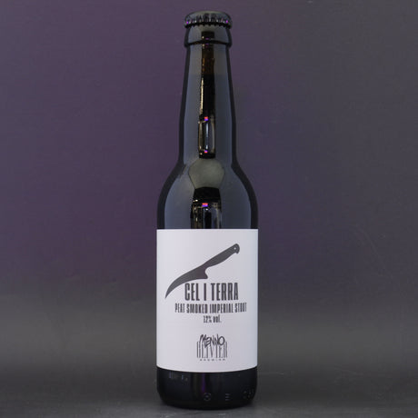 This is a bottle of Menno Olivier - Cel I Terra - 13.6% (330ml). It is a Imperial Stout / Porter craft beer available to buy from Ghost Whale, voted London's best craft beer shop.