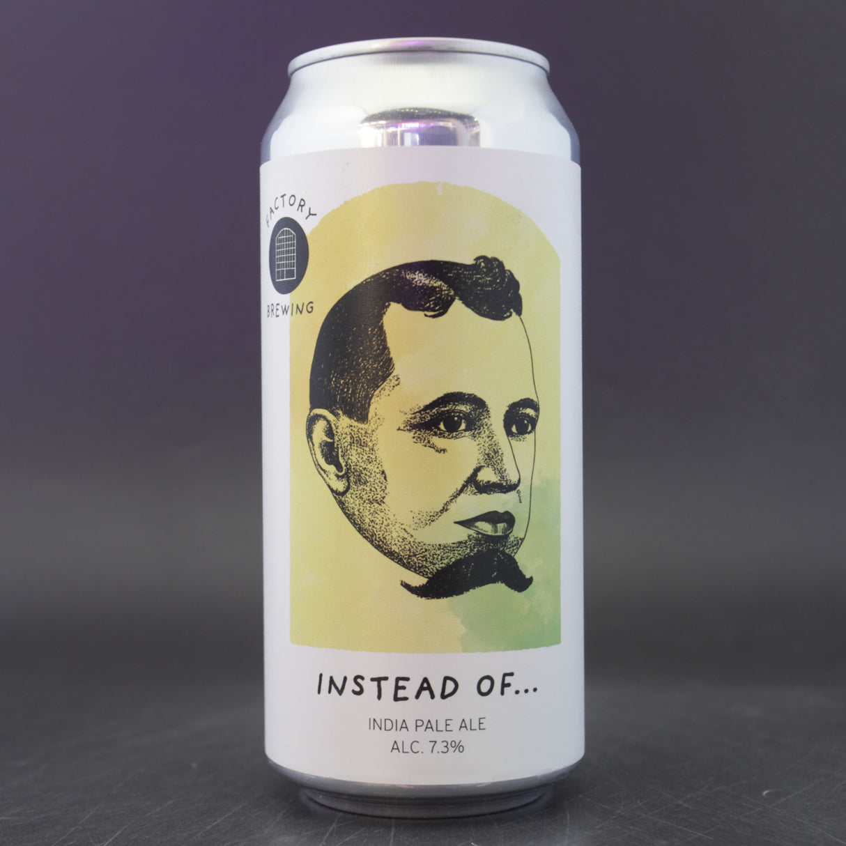 This is a can of Factory Brewing - Instead Of... - 7.3% (440ml). It is a IPA craft beer available to buy from Ghost Whale, voted London's best craft beer shop.