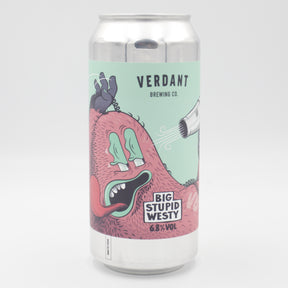 This is a can of Verdant - Big Stupid Westie v6 - 6.8% (440ml). It is a IPA craft beer available to buy from Ghost Whale, voted London's best craft beer shop.