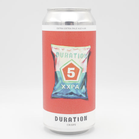 This is a can of Duration / Five Points - Crisps - 4.6% (440ml). It is a Pale Ale craft beer available to buy from Ghost Whale, voted London's best craft beer shop.
