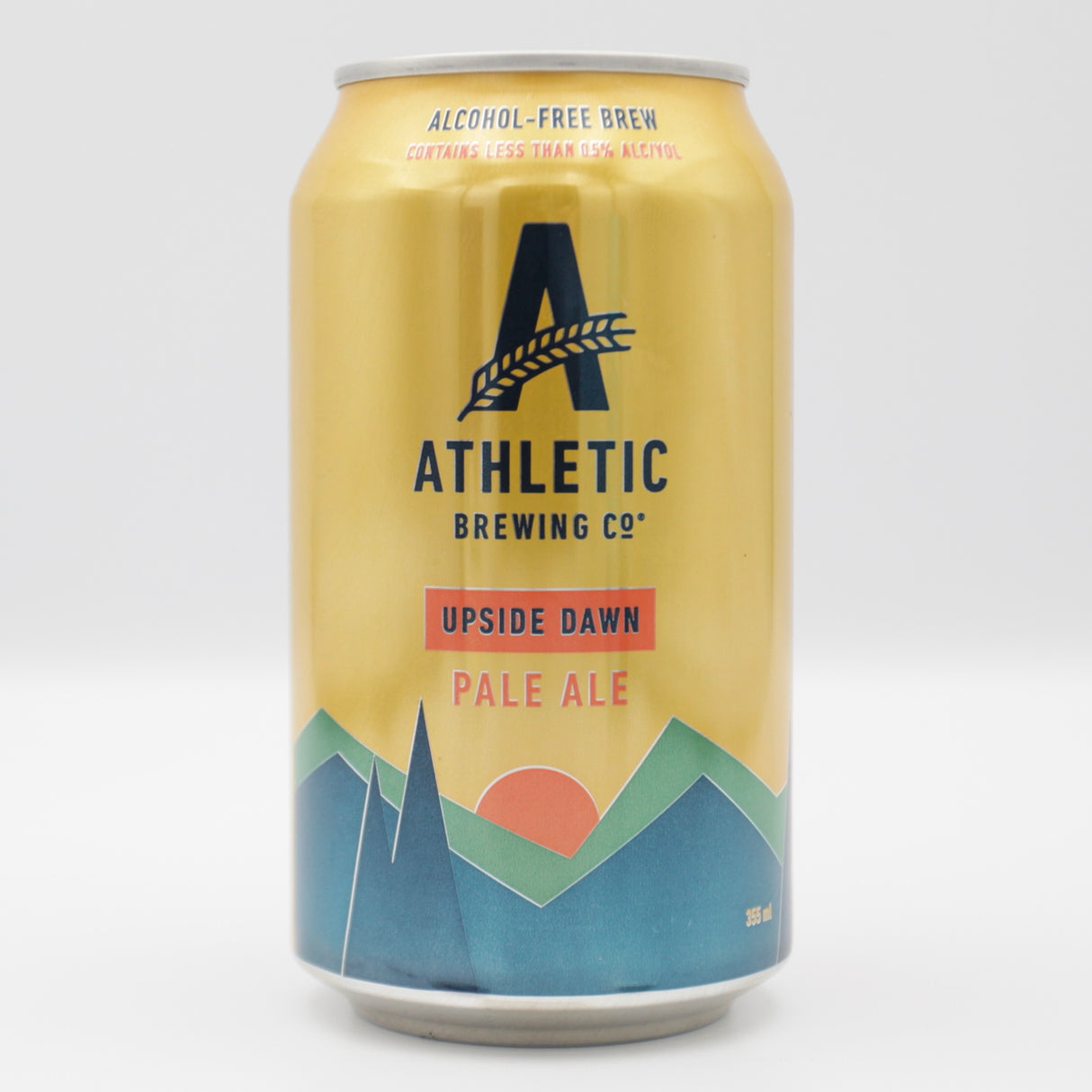 This is a can of Athletic - Upside Dawn - 0.4% (355ml). It is a Blonde / Golden Ale craft beer available to buy from Ghost Whale, voted London's best craft beer shop.
