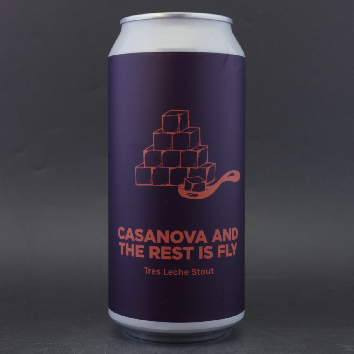 This is a can of Pomona Island - Casanova And The Rest Is Fly - 6.5% (440ml). It is a Stout / Porter craft beer available to buy from Ghost Whale, voted London's best craft beer shop.