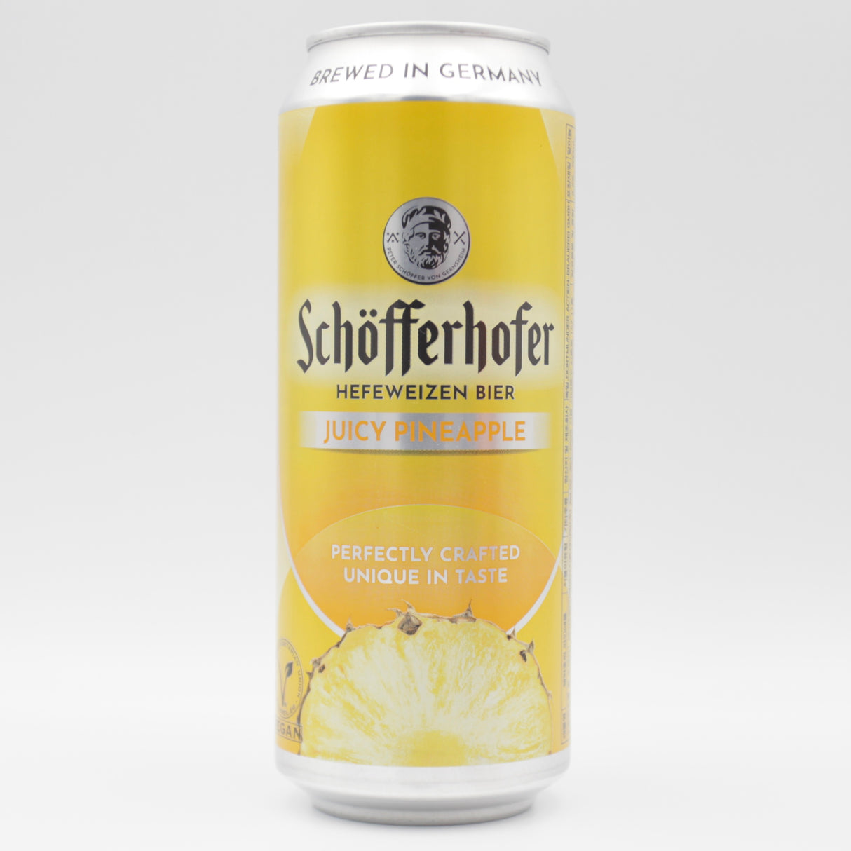 This is a can of Schöfferhofer - Pineapple Radler - 2.5% (500ml). It is a Radler craft beer available to buy from Ghost Whale, voted London's best craft beer shop.