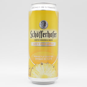 This is a can of Schöfferhofer - Pineapple Radler - 2.5% (500ml). It is a Radler craft beer available to buy from Ghost Whale, voted London's best craft beer shop.
