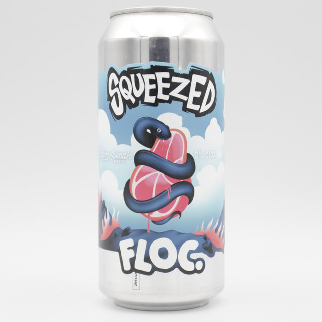 This is a can of Floc / Tripping Animals - Squeezed: Double IPA - 8% (440ml). It is a Double IPA craft beer available to buy from Ghost Whale, voted London's best craft beer shop.