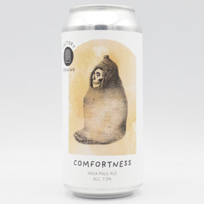 This is a can of Factory Brewing / Cloudwater - Comfortless - 7.3% (440ml). It is a IPA craft beer available to buy from Ghost Whale, voted London's best craft beer shop.