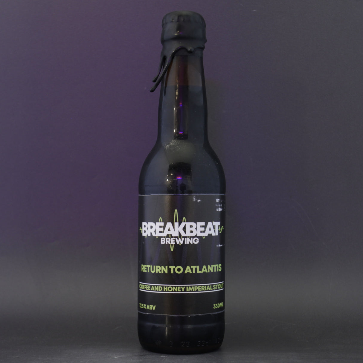 This is a bottle of Breakbeat - Return To Atlantis - 12.5% (330ml). It is a Imperial Stout / Porter craft beer available to buy from Ghost Whale, voted London's best craft beer shop.
